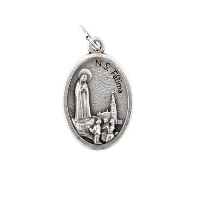 Medaglia Madonna di Fatima in zama. Altezza 2,2 cm