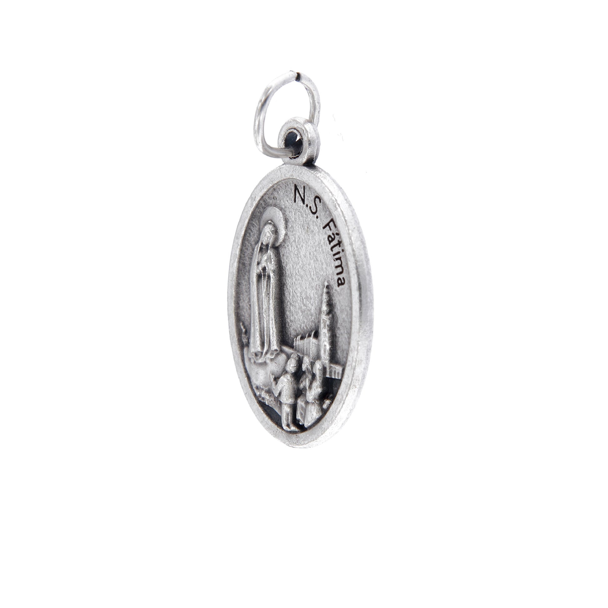 Medaglia Madonna di Fatima in zama. Altezza 2,2 cm