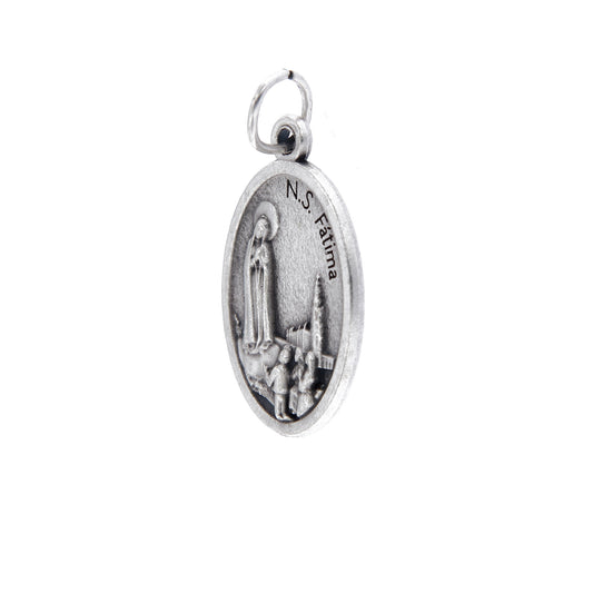 Medaglia Madonna di Fatima in zama. Altezza 2,2 cm