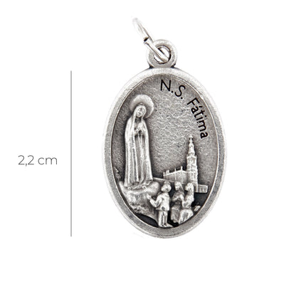 Medaglia Madonna di Fatima in zama. Altezza 2,2 cm