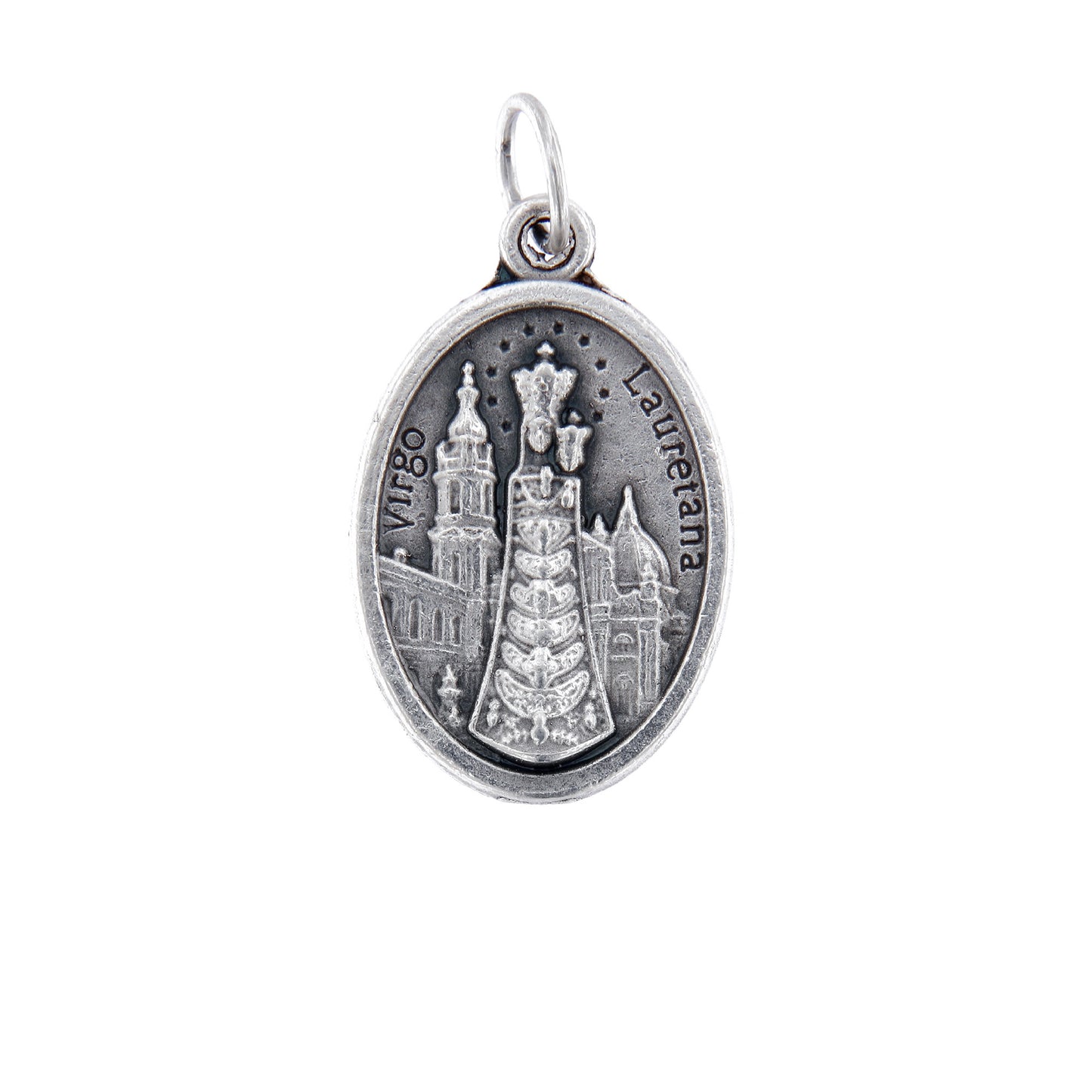 Medaglia Madonna di Loreto in zama. Altezza 2,2 cm