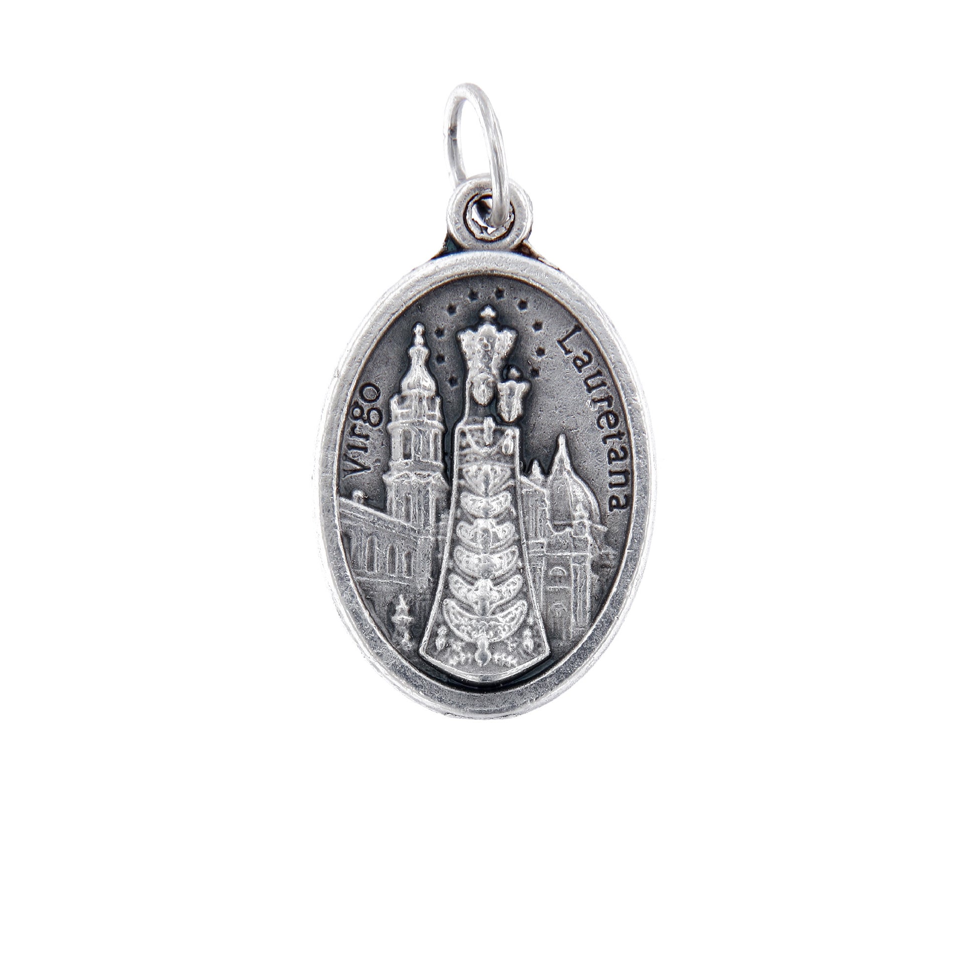 Medaglia Madonna di Loreto in zama. Altezza 2,2 cm