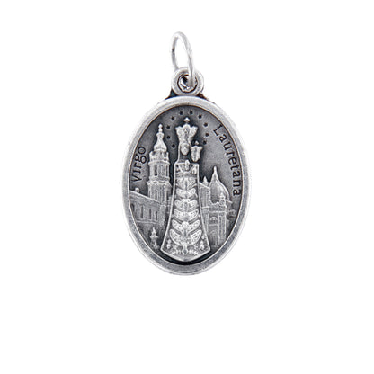 Medaglia Madonna di Loreto in zama. Altezza 2,2 cm