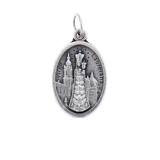 Medaglia Madonna di Loreto in zama. Altezza 2,2 cm