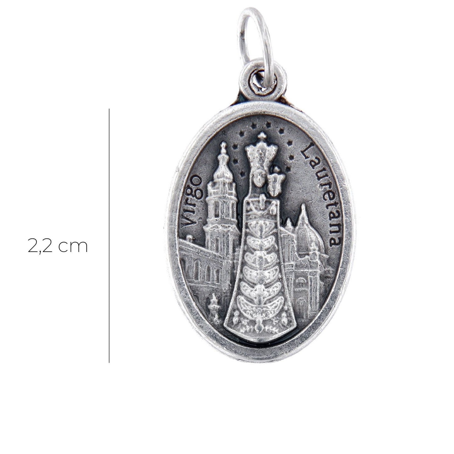 Medaglia Madonna di Loreto in zama. Altezza 2,2 cm