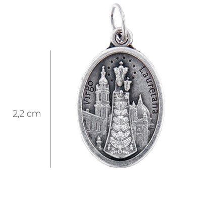 Medaglia Madonna di Loreto in zama. Altezza 2,2 cm