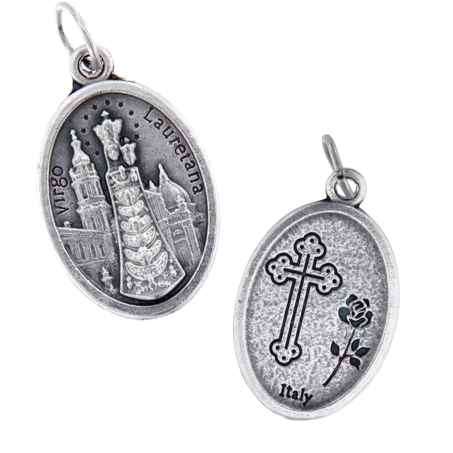 Medaglia Madonna di Loreto in zama. Altezza 2,2 cm