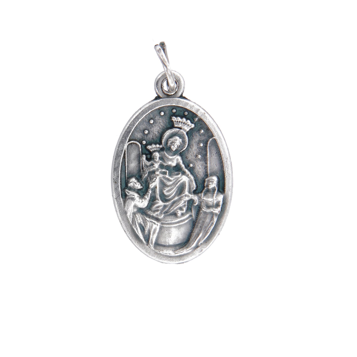 Medaglia Madonna di Pompei in zama. Altezza 2,2 cm