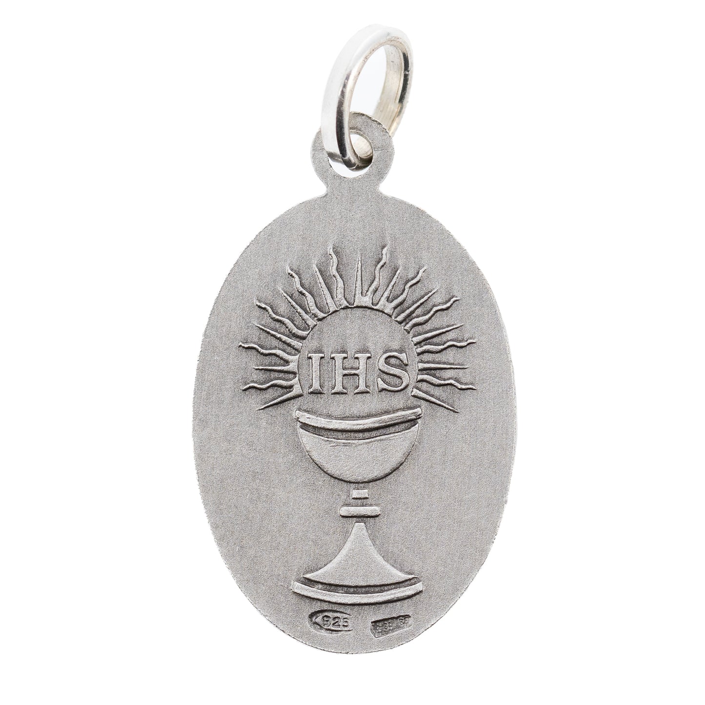 Medaglia St. Carlo Acutis in argento 925. Altezza 2,2 cm