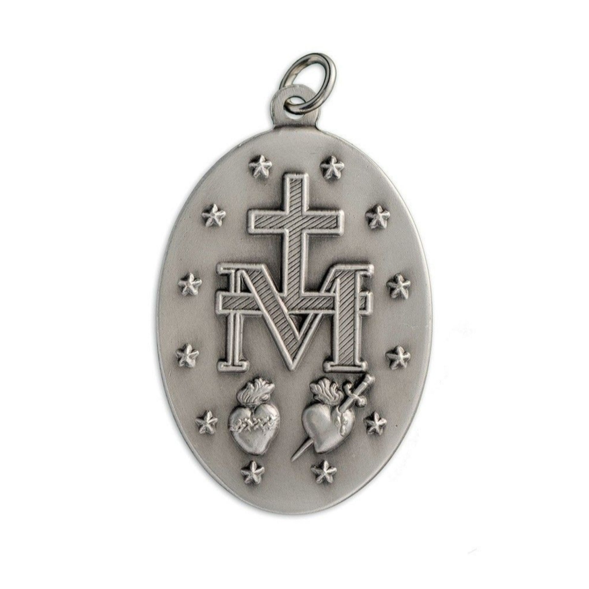 Medaglia Miracolosa in argento 925. Altezza 2,7 cm