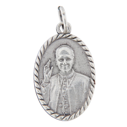 Medaglia Papa in Zama con Cartoncino Ovunque Proteggimi 2,2x1,5 cm