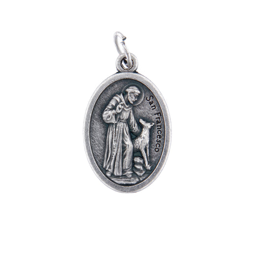 Medaglia San Francesco in zama. Altezza 2,2 cm