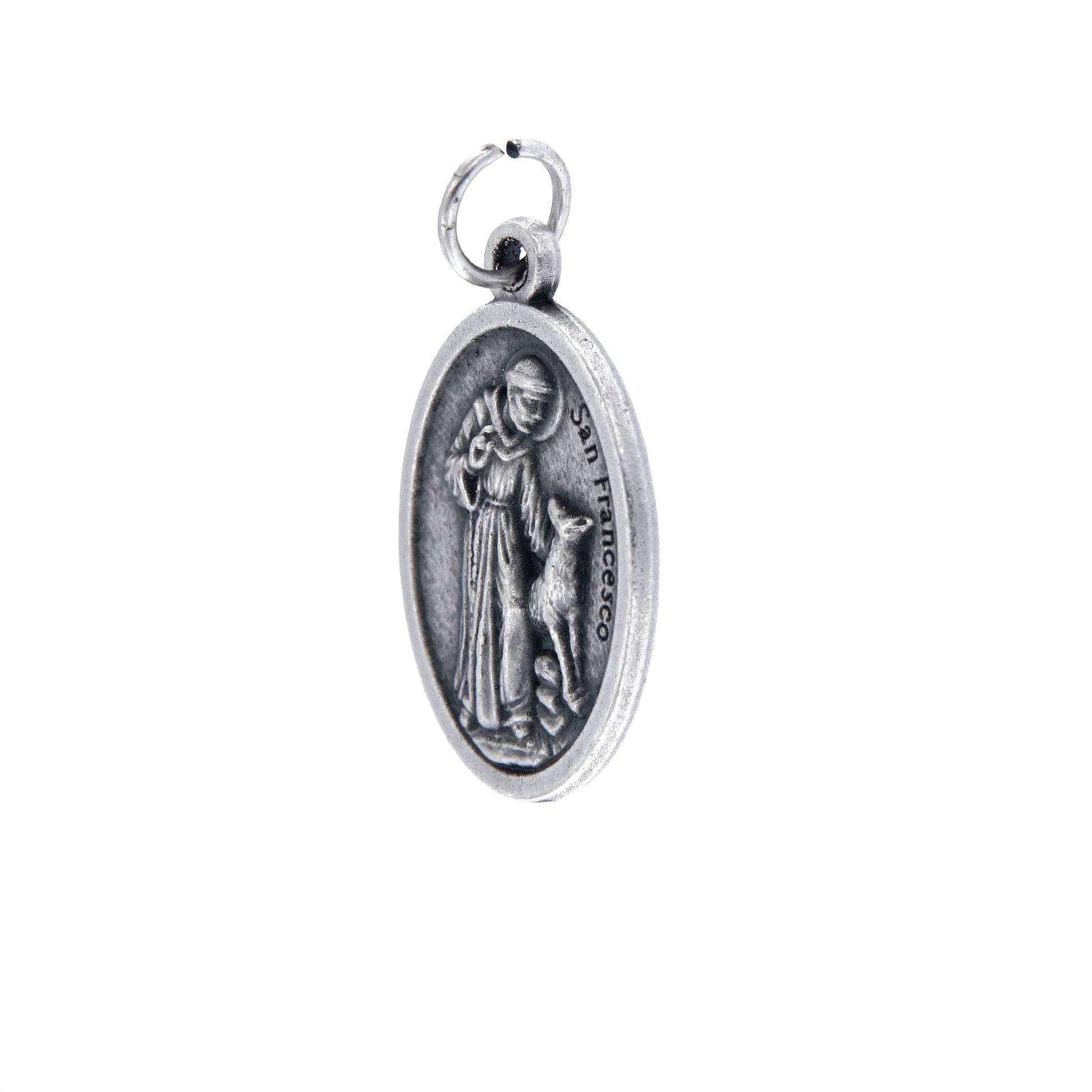 Medaglia San Francesco in zama. Altezza 2,2 cm