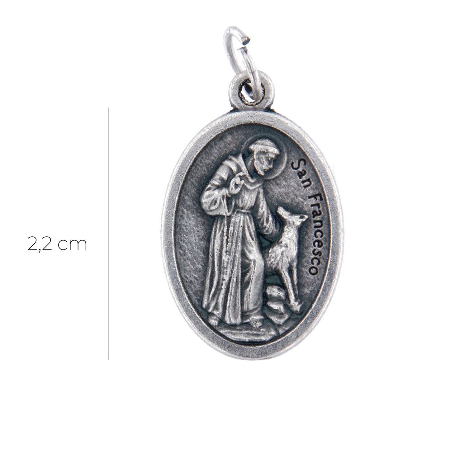 Medaglia San Francesco in zama. Altezza 2,2 cm