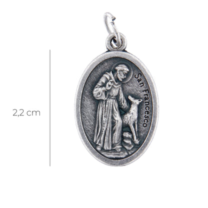 Medaglia San Francesco in zama. Altezza 2,2 cm