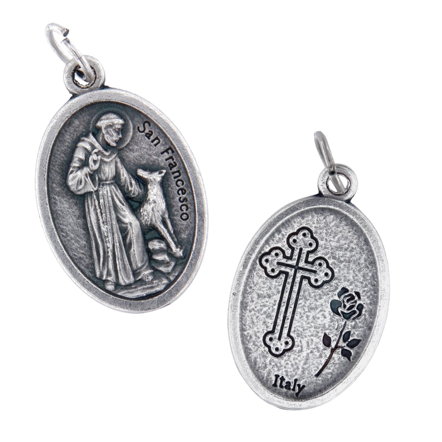 Medaglia San Francesco in zama. Altezza 2,2 cm