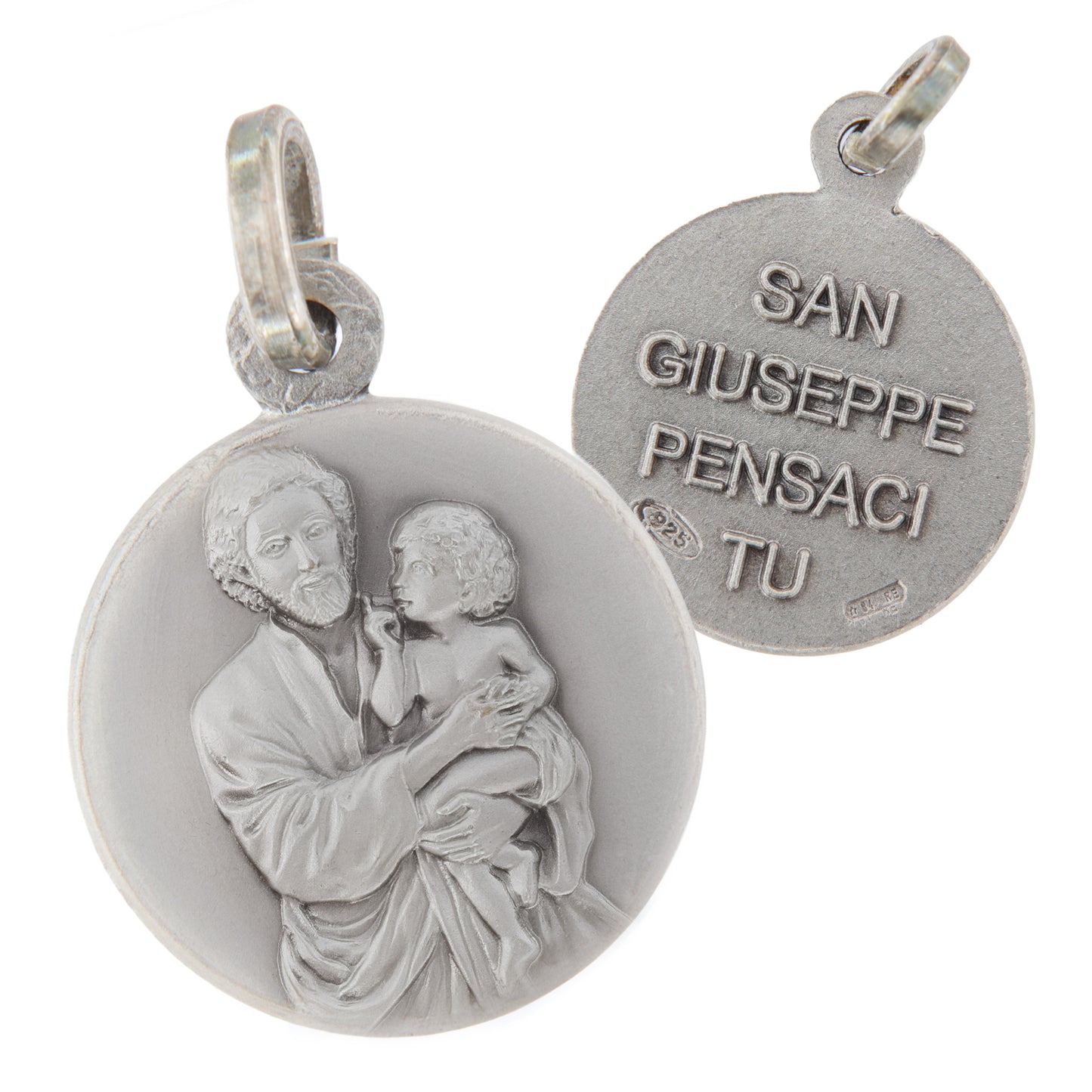 Medaglia San Giuseppe Argento 925 "Pensaci Tu"