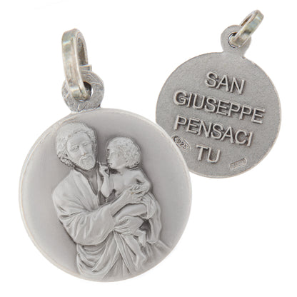 Medaglia San Giuseppe Argento 925 "Pensaci Tu"
