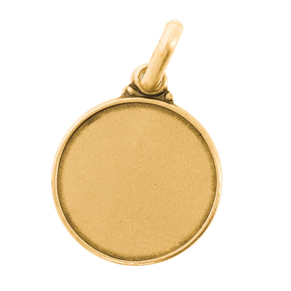 Medaglia San Michele in argento 925 bagnata oro. Diametro 1,6 cm
