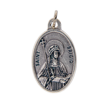 Medaglia Santa Brigida, in zama. Altezza 2,5 cm