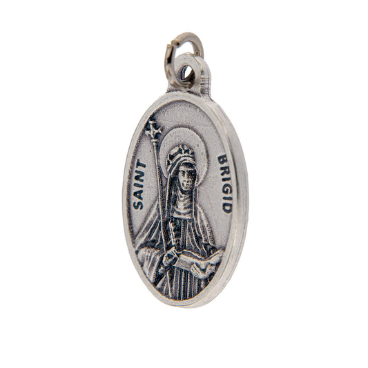 Medaglia Santa Brigida, in zama. Altezza 2,5 cm