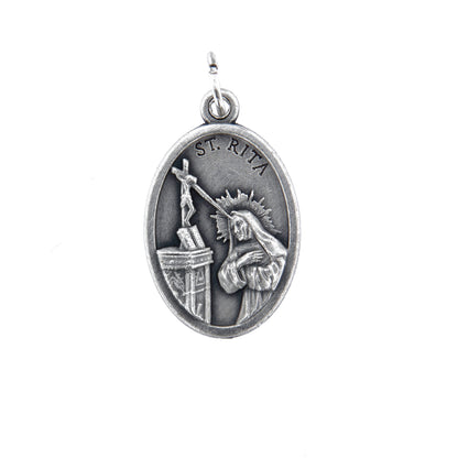 Medaglia Santa Rita in zama. Altezza 2,2 cm