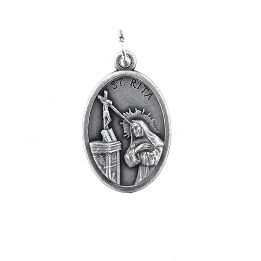 Medaglia Santa Rita in zama. Altezza 2,2 cm