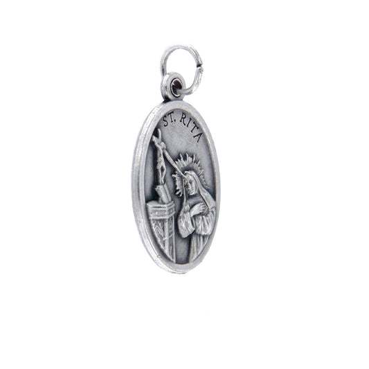 Medaglia Santa Rita in zama. Altezza 2,2 cm