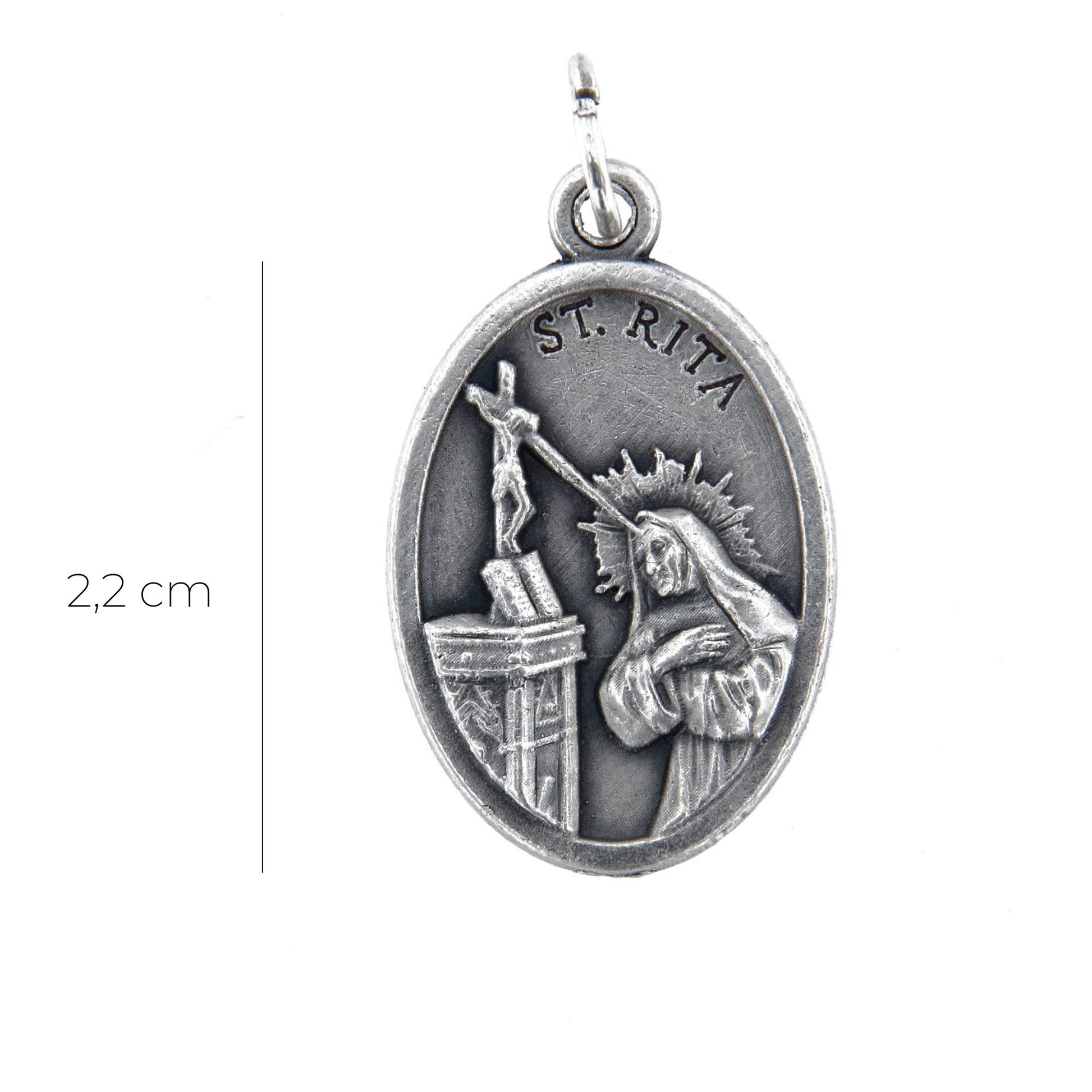 Medaglia Santa Rita in zama. Altezza 2,2 cm