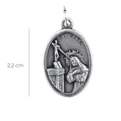 Medaglia Santa Rita in zama. Altezza 2,2 cm
