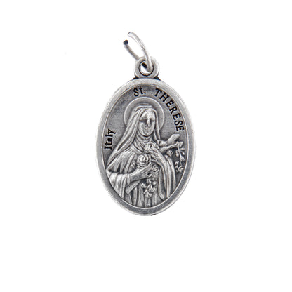 Medaglia Santa Teresa di Lisieux in zama. Altezza 2,2 cm