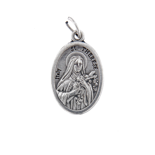 Medaglia Santa Teresa di Lisieux in zama. Altezza 2,2 cm