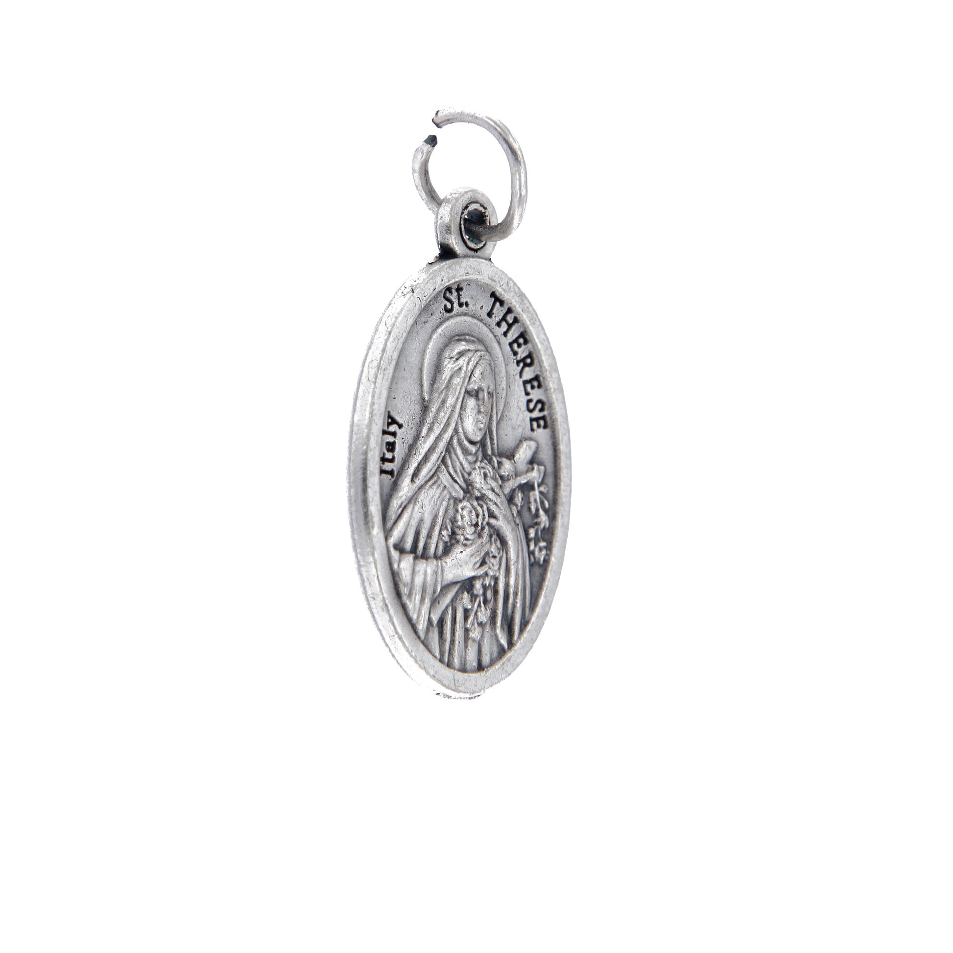 Medaglia Santa Teresa di Lisieux in zama. Altezza 2,2 cm
