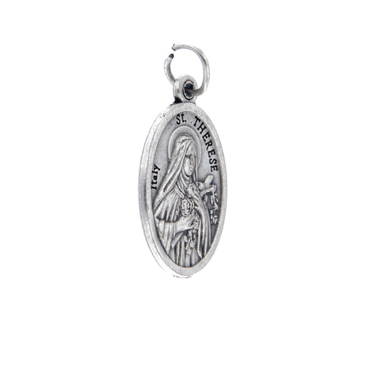 Medaglia Santa Teresa di Lisieux in zama. Altezza 2,2 cm