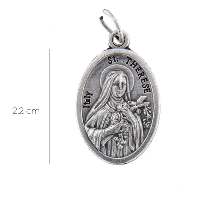 Medaglia Santa Teresa di Lisieux in zama. Altezza 2,2 cm