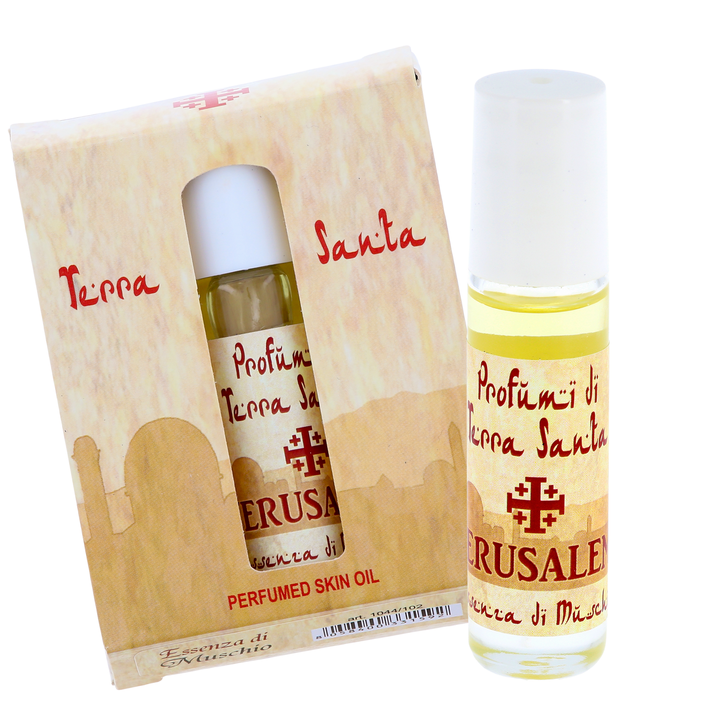 Profumo di Terra Santa. Olio profumato essenza Muschio. Roll on da 8 mm