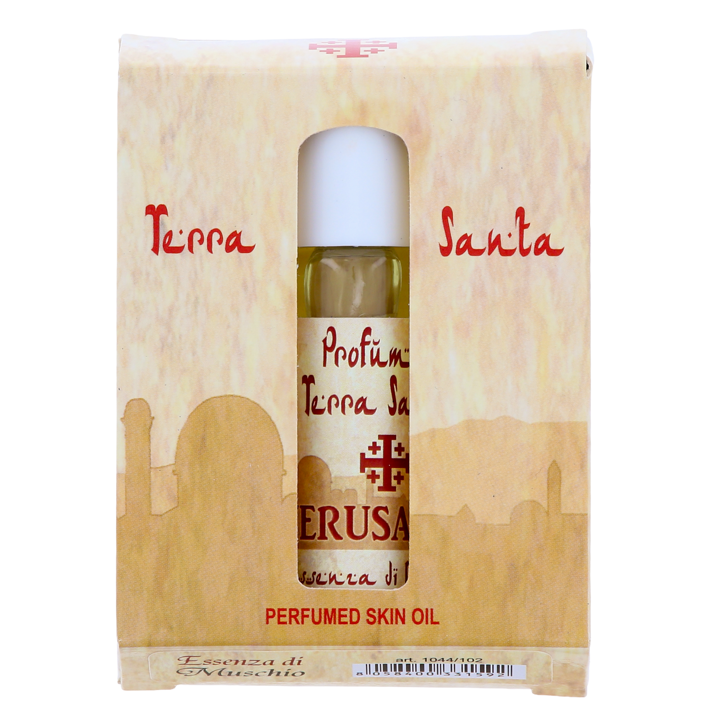 Profumo di Terra Santa. Olio profumato essenza Muschio. Roll on da 8 mm