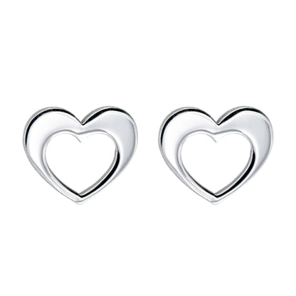 Orecchini Cuore Traforato in Bronzo