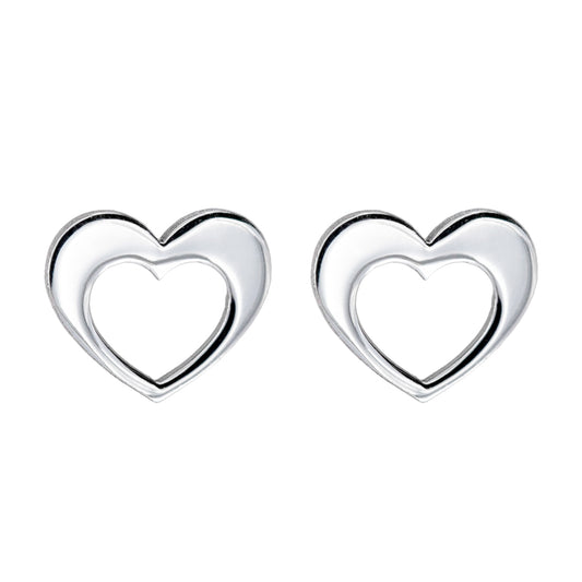 Orecchini Cuore Traforato in Bronzo