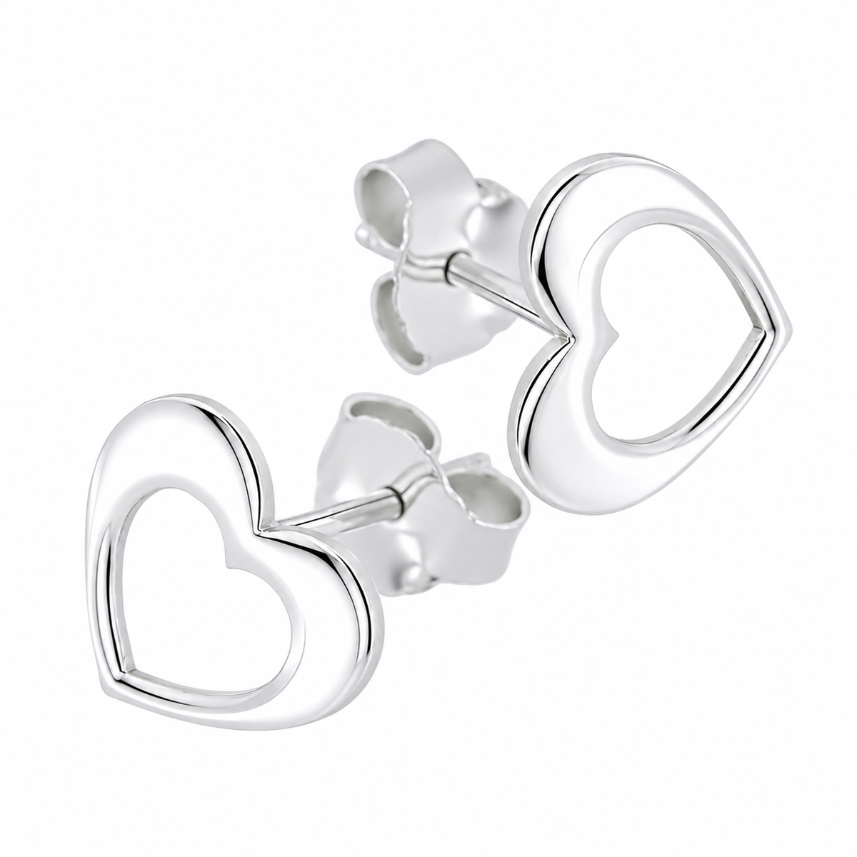 Orecchini Cuore Traforato in Bronzo