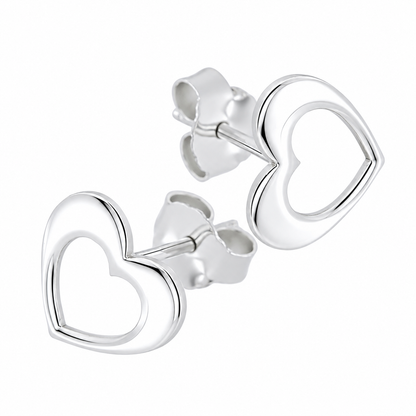 Orecchini Cuore Traforato in Bronzo