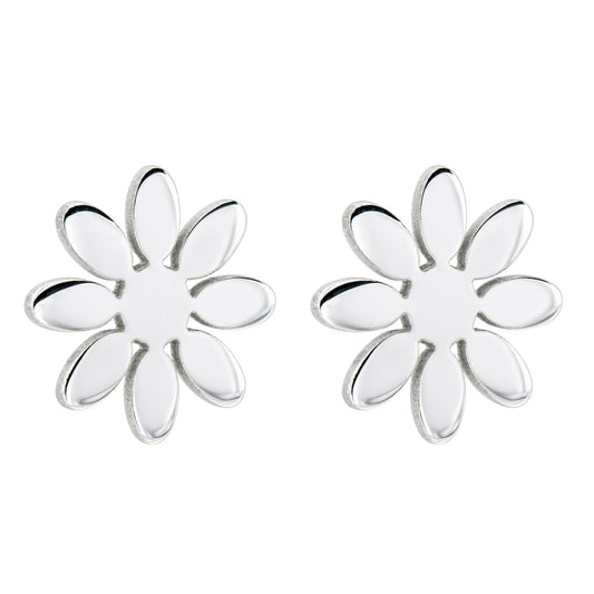 Bronze daisy stud earrings