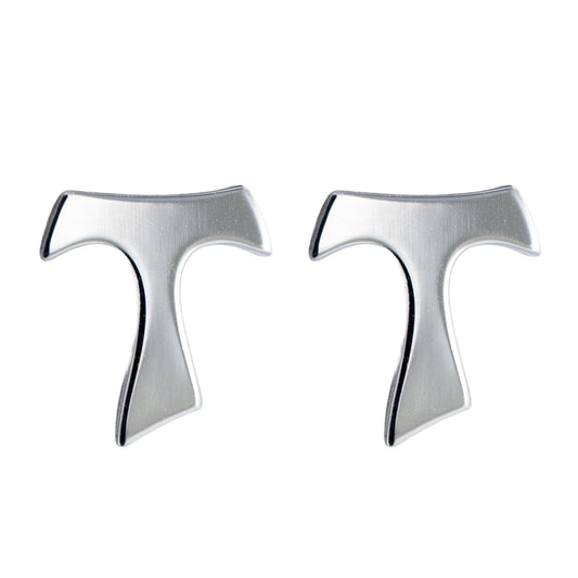 Bronze Tau stud earrings