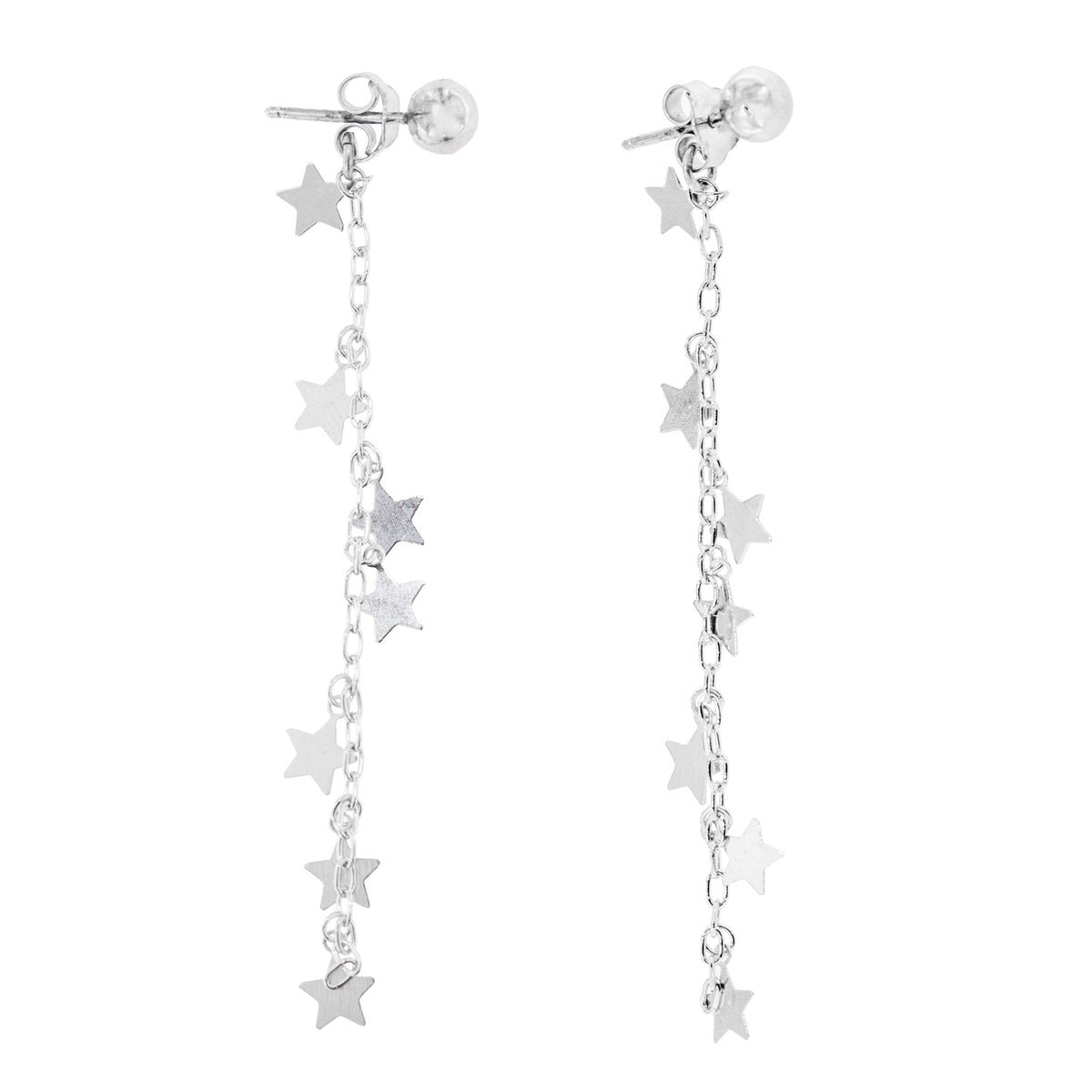 Orecchini lunghi con stelle in bronzo