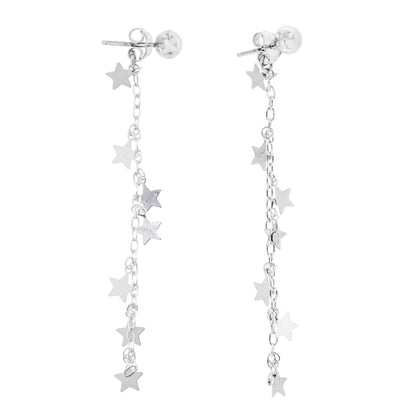 Orecchini lunghi con stelle in bronzo