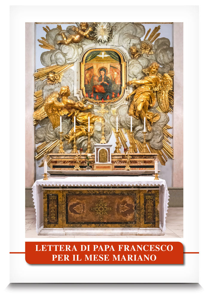 Pieghevole Tre ante, Lettera di papa Francesco per il mese mariano