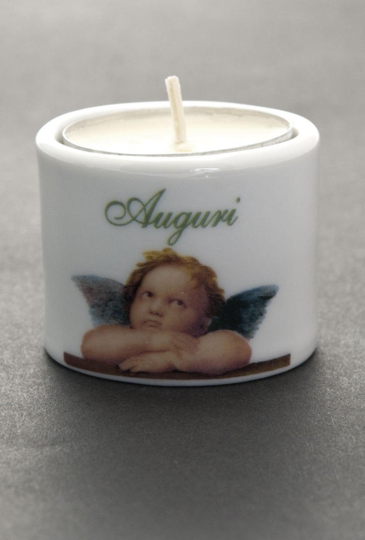 Portacandela in ceramica da personalizzare. Altezza 4,6 cm