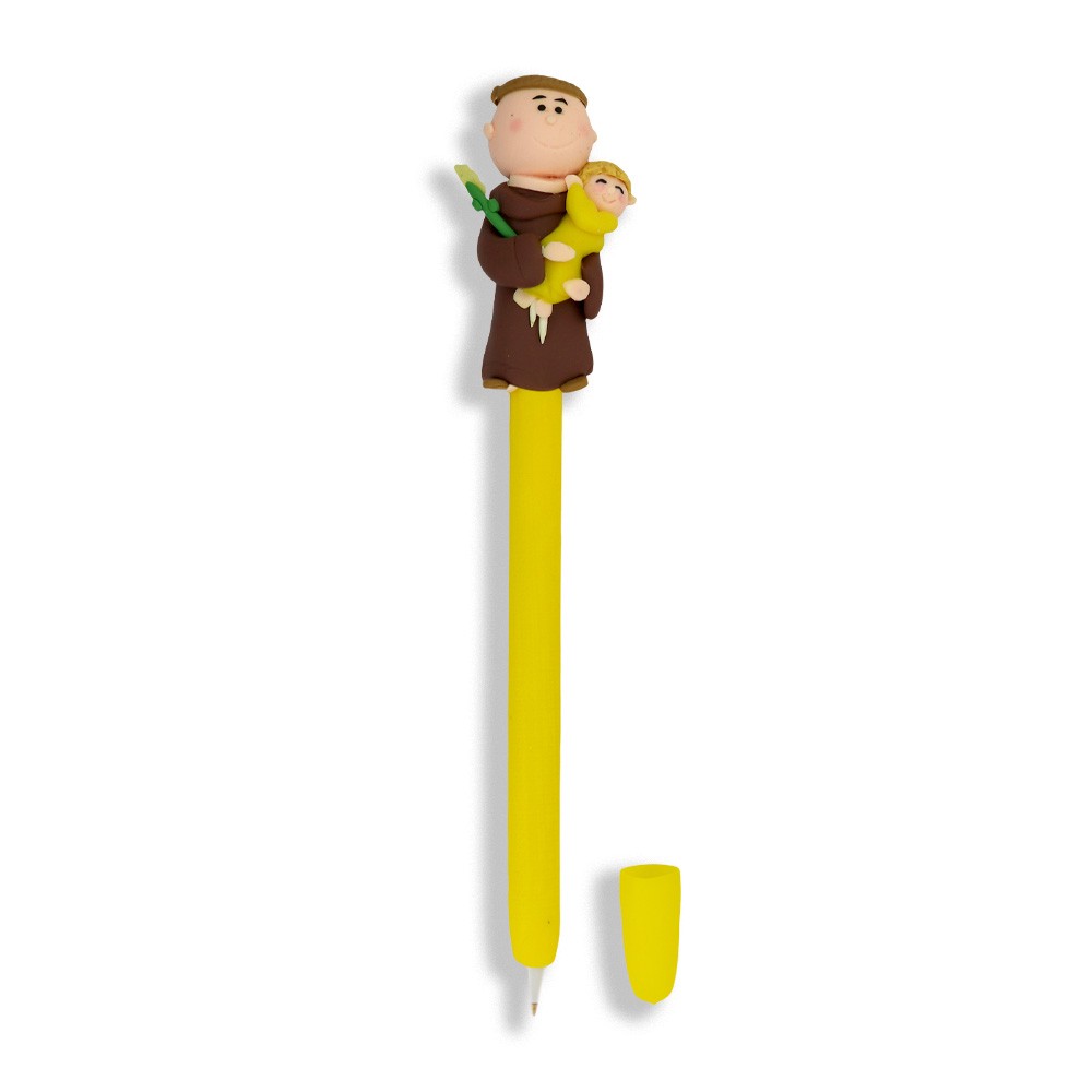 Penna dei Santi con raffigurazione Sant’Antonio. Lunghezza 17 cm
