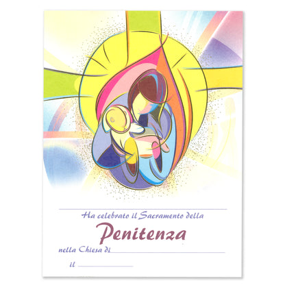 Diploma in carta pergamena per Confessione. Dimensioni 18x24 cm