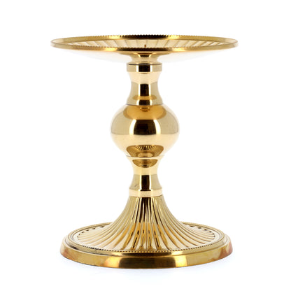 Porta candela in ottone con altezza 15 cm e diametro 13 cm